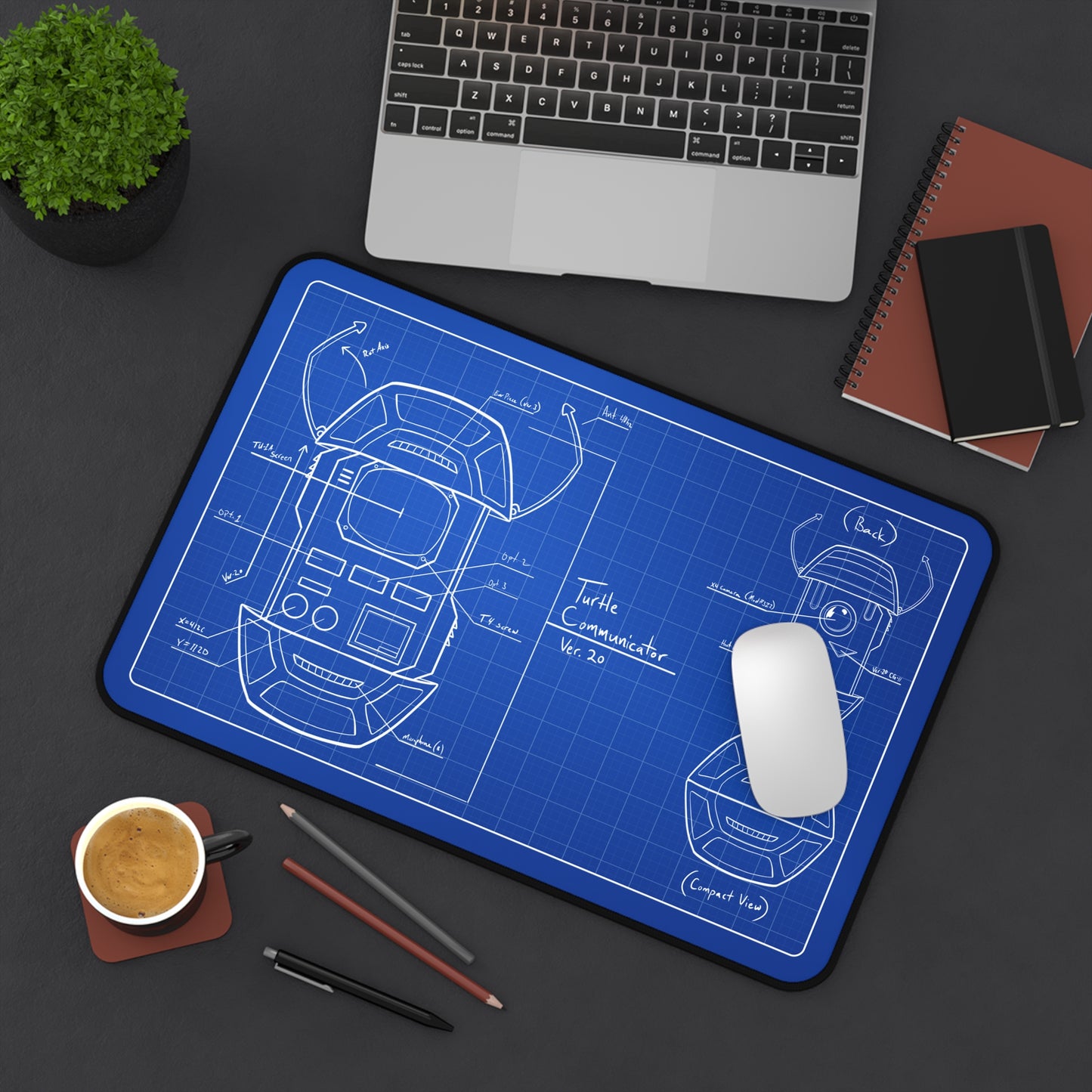 12” × 18” Blueprint Communicator Desk Mat